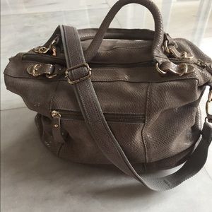 Grey hobo “snakeskin” bag